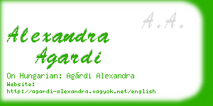 alexandra agardi business card